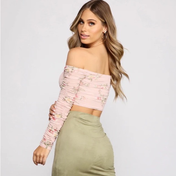 Windsor Floral Ruched Top - Small - Picture 3 of 6